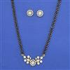 American Diamond Classic Mangalsutra with Rhodium Plating 2 Tone Plating