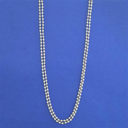 American Diamond Pearl Mala with Gold Plating