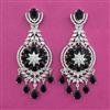 American Diamond Long Earring with Rhodium Plating