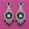 American Diamond Long Earring with Rhodium Plating