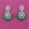 American Diamond Classic Earring with Rhodium Plating