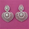 American Diamond Classic Earring with Rhodium Plating