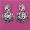 American Diamond Classic Earring with Rhodium Plating