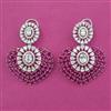 American Diamond Classic Earring with Rhodium Plating