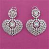 American Diamond Classic Earring with Rhodium Plating
