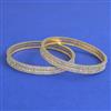 American Diamond 2 Pc Classic Bangles with 2 Tone Plating