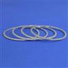 American Diamond 4 Pc Delicate Bangles with Rhodium Plating