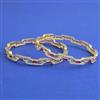 American Diamond 2 Pc Classic Bangles with 2 Tone Plating
