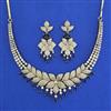 American Diamond Classic Necklace with Mehndi Plating