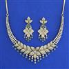 American Diamond Classic Necklace with Mehndi Plating