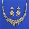 American Diamond Classic Necklace with Mehndi Plating