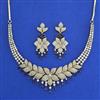 American Diamond Classic Necklace with Mehndi Plating