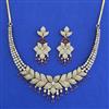 American Diamond Classic Necklace with Mehndi Plating