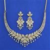 American Diamond Classic Necklace with Mehndi Plating