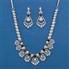 American Diamond Classic Necklace with Rhodium Plating