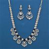 American Diamond Classic Necklace with Rhodium Plating