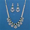 American Diamond Classic Necklace with Rhodium Plating