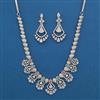 American Diamond Classic Necklace with Rhodium Plating