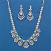 American Diamond Classic Necklace with Rhodium Plating