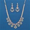 American Diamond Classic Necklace with Rhodium Plating
