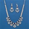 American Diamond Classic Necklace with Rhodium Plating