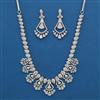 American Diamond Classic Necklace with Rhodium Plating
