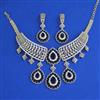 American Diamond Choker Necklace with 2 Tone Plating