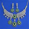 American Diamond Choker Necklace with 2 Tone Plating