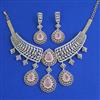 American Diamond Choker Necklace with 2 Tone Plating