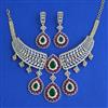 American Diamond Choker Necklace with 2 Tone Plating