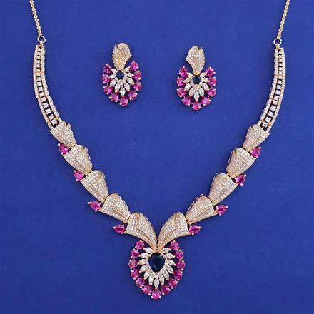American Diamond Classic Necklace with Carat Plating