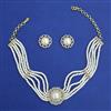 American Diamond Choker Necklace with Rhodium Plating 2 Tone Plating Mehndi Plating