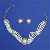 American Diamond Choker Necklace with Rhodium Plating 2 Tone Plating Mehndi Plating