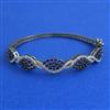 American Diamond Openable kada with Black Plating