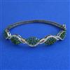 American Diamond Openable kada with Black Plating