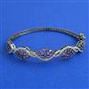 American Diamond Openable kada with Black Plating