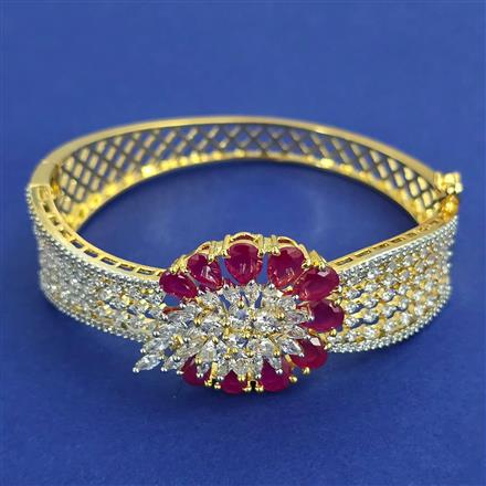 American Diamond Openable kada with 2 Tone Plating