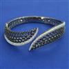 American Diamond Openable kada with Black Plating