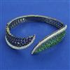 American Diamond Openable kada with Black Plating
