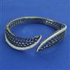 American Diamond Openable kada with Black Plating