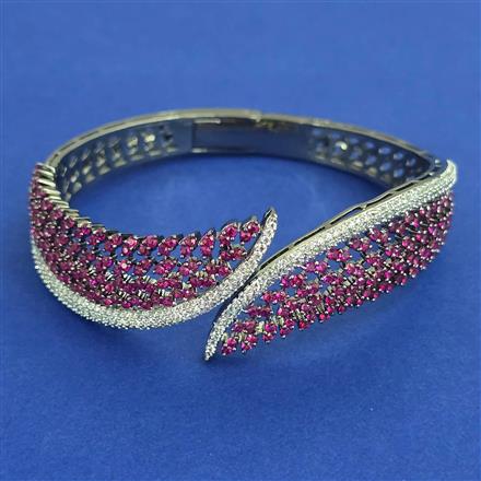 American Diamond Openable kada with Black Plating
