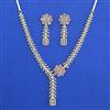 American Diamond Classic Necklace with 2 Tone Plating