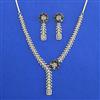 American Diamond Classic Necklace with 2 Tone Plating