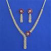 American Diamond Classic Necklace with 2 Tone Plating