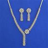 American Diamond Classic Necklace with 2 Tone Plating
