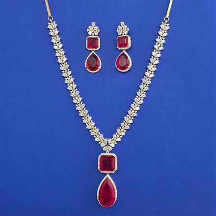 American Diamond Classic Necklace with Carat Plating