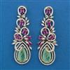 American Diamond Long Earring with Carat Plating