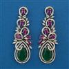 American Diamond Long Earring with Carat Plating