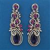 American Diamond Long Earring with Carat Plating