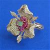 American Diamond Adjustable Ring with Carat Plating